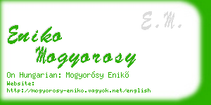eniko mogyorosy business card