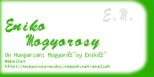 eniko mogyorosy business card